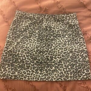 Leopard print Velvet Heart denim skirt
